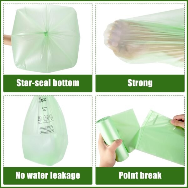 Garbage Bags, 100 Count 13 Gallon Trash Bags 1.18Mils Tall KitchenTrash Bags Heavy Duty Trash Bags Kitchen Garbage Bags for Kitchen Office Bedroom Bathroom Trash Can Liners - Image 5