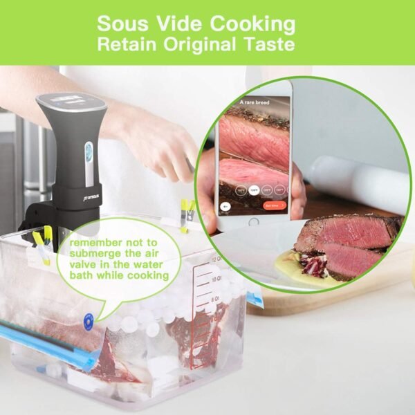 Sous Vide Bags - 20pack Reusable Vacuum Zipper Bags for Sous Vide Cooking, 3 Sizes food Storage Bags with 2 Sealing Clipsfor Anova and joule Cookers - Image 5