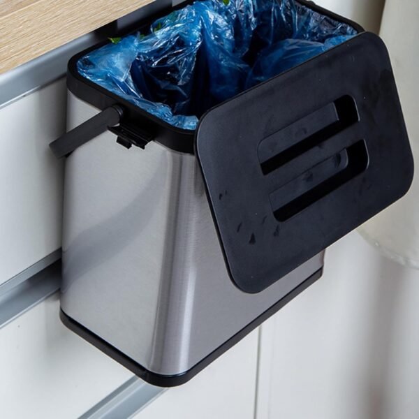 Modern Kitchens Compost Bin Wall Mounted Stainless Steel Garbage Container for Modern Kitchens Organization - Image 6