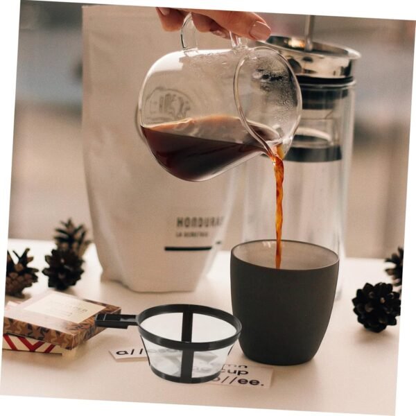 Strainer Maker Tea Filter Bags Cup Cone Sieve Machine Grinder Propane Reusable Electric Infuser Bar Holder Basket Filters Pot Coffee Pour Filter Screen Fine Mesh Filter Plastic - Image 3