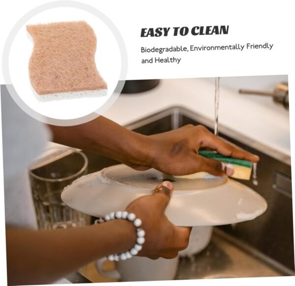 9pcs Kitchen Dish Sponge Dishwashing Scrubber Sink Cleaning Sponges Natural Dish Sponge Bowl Wash Sponges Dish Cleaning Sponges Kitchen Cleaning Sponges Scrubber Pads Work on Sisal - Image 9