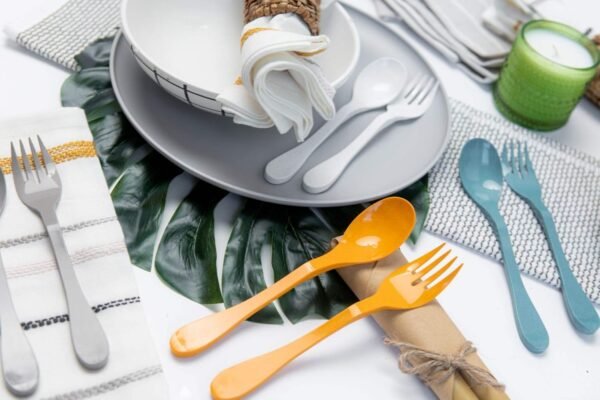 Knork Eco Plant Based 24 Pack Reusable Bamboo Flatware Set (MULTI) - Image 6