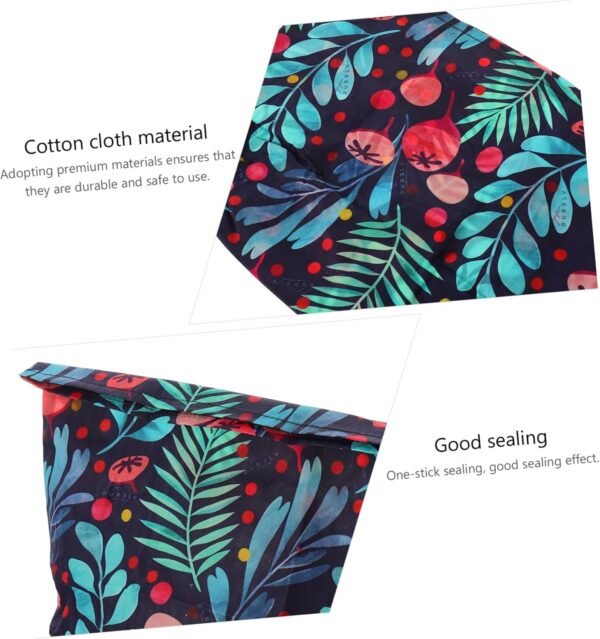 Mobestech 2 Pcs Beeswax Storage Bag Pocket Organizer Pouch Beeswax Wrapping Pouch Reusable Fruit Bag Beeswax Cloth Beeswax Cotton Wraps Candy Containers Food Grade Refrigerator Cotton Cloth - Image 5