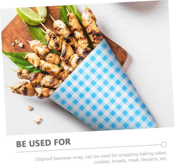 240pcs French Fries Wraps Beeswax Paper Sandwich Beeswax Wraps Food Wraps Beeswax Wraps for Food Beeswax Wraps for Packing Food Wrapper Food Beeswax Wraps Oil Proof Wraps Papers - Image 3