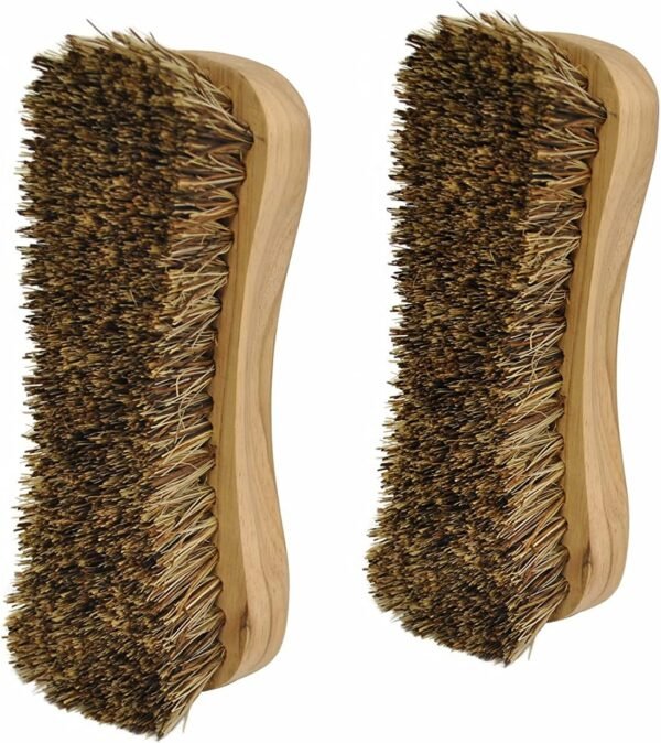 All-Natural Wooden Scrub Brush Set | Wooden Handle | Palmyra Bristle Brush for Cleaning | Eco Friendly Cleaning Products | Scrub Brush Set of 2 - Image 4