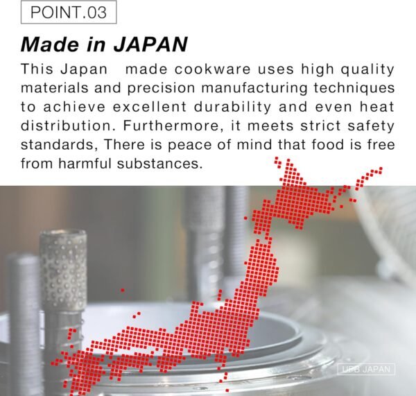 Wok pan Induction NonStick Cooker 10.2inch - Iron Embossed Surface Wood Handle Made in Japan - Image 6