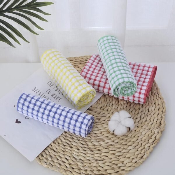 Oeleky Dish Towels for Kitchen 15x26 Inches, Pack of 8 Cotton Kitchen Towels for Drying Dishes, Absorbent Bar Mop Towels (Multi, 15x26 inches) - Image 5