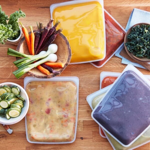 Stasher Platinum Silicone Food Grade Reusable Storage Bag, Clear (1/2 Gallon) | Reduce Single-Use Plastic | Cook, Store, Sous Vide, or Freeze | Leakproof, Dishwasher-Safe, Eco-friendly | 64 Oz - Image 9