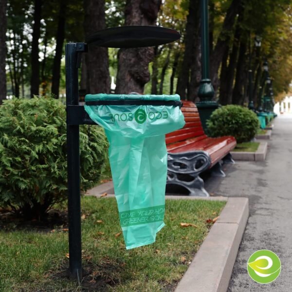 ECO SOUL 100% Compostable Trash Bags | Biodegradable Eco-friendly Bio Bags for Garbage Bins | Heavy Duty & Leak-Resistant | Home, Office & Kitchen Use | 13 Gallon | Set of 25 - Image 6
