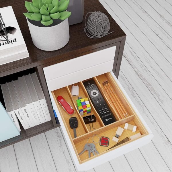 20 Pcs Silverware Set with Organizer, 18/8 Stainless Steel Cutlery Set with Utensils Bamboo Tray for Kitchen Drawer, Serving Flatware for 4 with Storage Holder - Image 8