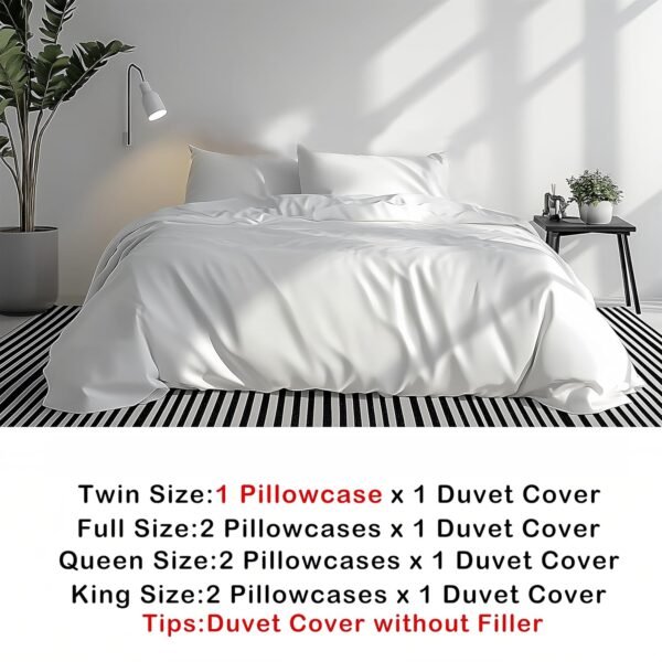 Castle Fairy Cute Banana 100% Organic Cotton Comforter Cover (Not Comforter) Green Palm Leaves Print Duvet Cover Set Queen Size for Bedroom Tropical Fruit Botanical Bedding Set with 2 Pillowcases - Image 7