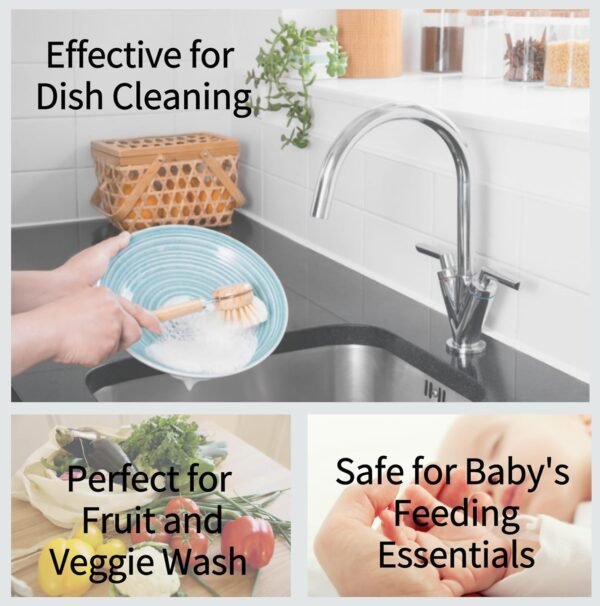 Dish Washing Bar Soap, Fruit and Veggie Wash, Safe for Baby Dish and Bottle Wash, Zero Waste, Vegan, Natural Ingredients, Dish Soap Bar (Oatmeal) - Image 2