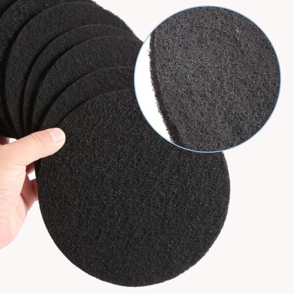 Charcoal Filters for Kitchen Compost Bin, 10 Pack Compost Filters for Countertop Bin Pail Replacement, Activated Charcoal Home Bucket Refill Sets, Round 6.7 Inch - Image 2