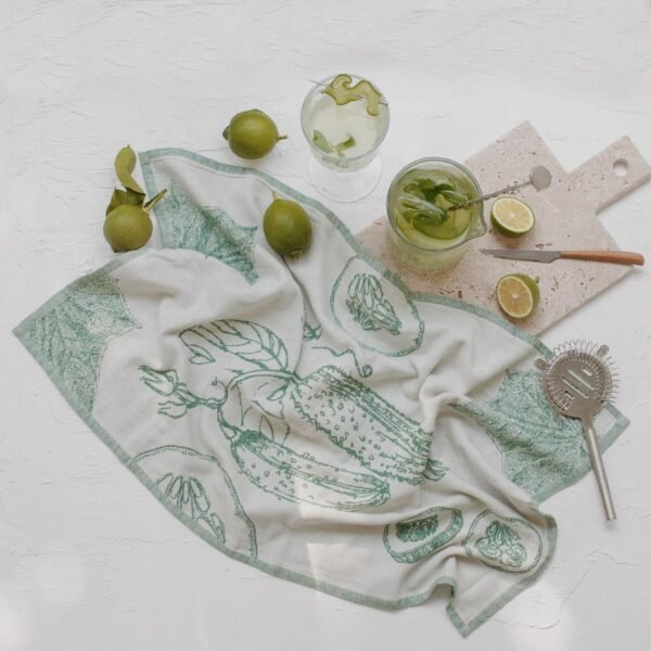 sea me at home Dish Towels for Kitchen, Jacquard Tea Towel Set, Stylish and Functional, A Great Gift for Any Home, 100% Turkish Cotton Towel Set of 4 (Garden Vegetables) - Image 6