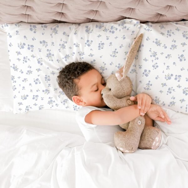 Makemake Organics Organic Toddler Pillowcase (Set of 2) GOTS Certified Organic Cotton Pillowcase - Ultra Soft Breathable Fits 13x18 Boys Girls Neutral Unisex (14"x19", Mini Roses) - Image 2