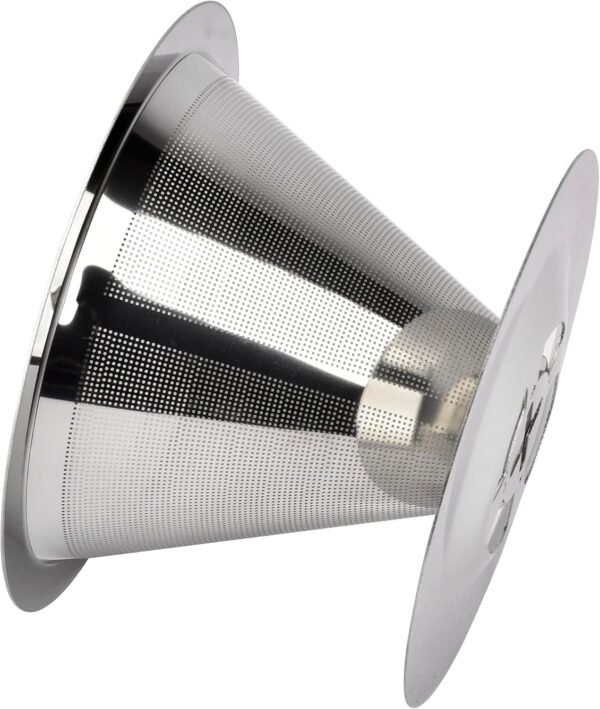 Pour Over Coffee Dripper Stainless Steel Reusable Filter Paperless Cone Coffee Maker Dripper for 1-2 Cup - Image 2
