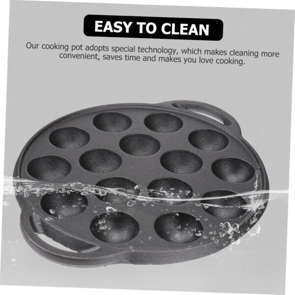 1 Set Snail Wok Kitchen Cookware Baking Trays for Oven Griddle Pan Kitchen Frying Pan Escargot Baking Dish Mushroom Pan Escargot Plate 12 Holes Kitchen Pan Black Iron - Image 6