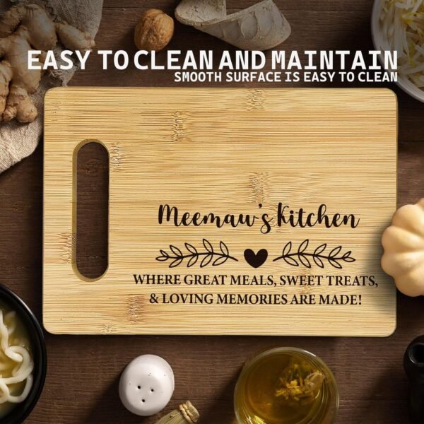 Meemaw Cutting Boards for Kitchen, Grandma Bamboo Cutting Board, Meemaw's Kitchen Decorative Cutting Board, Meemaw Gifts, Grandma Gifts, Best Grandma Gifts, Grandma Gifts for Christmas - Image 4