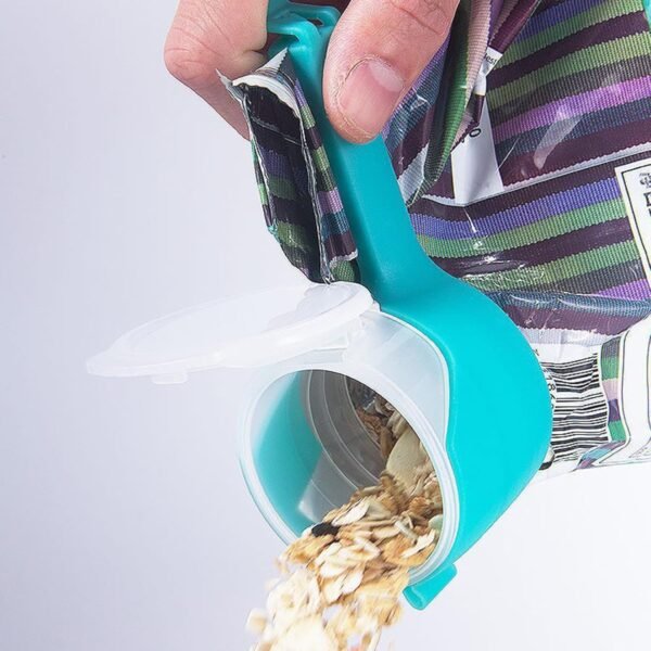 4PCS Bag Clip with Pour Spout Bag Clip with Dump Port Snack Chip Bag Plastic Cap Food Clips Reusable Plastic Cap Sealer Clips - Image 5