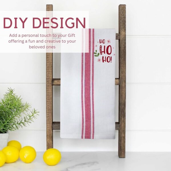 Kitchen Towels | Cotton Dish Towels for Drying Dishes| Absorbent Kitchen Dish Towels, Dish Cloths| Tea Towels for Embroidery |6 Pack (Red Stripes) - Image 4