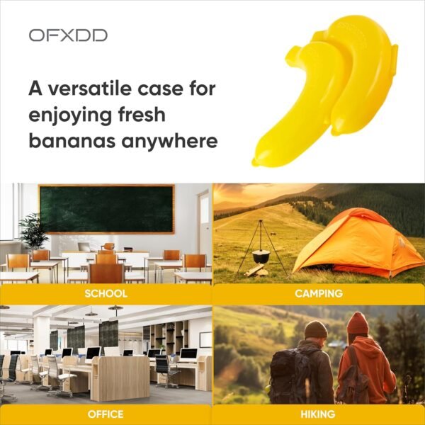 Banana Case - Plastic Banana Holder for Lunch Boxes - Reusable Banana Keeper Cap - Banana Container Storage for Picnic, Camping, Keep Fresh - Image 5