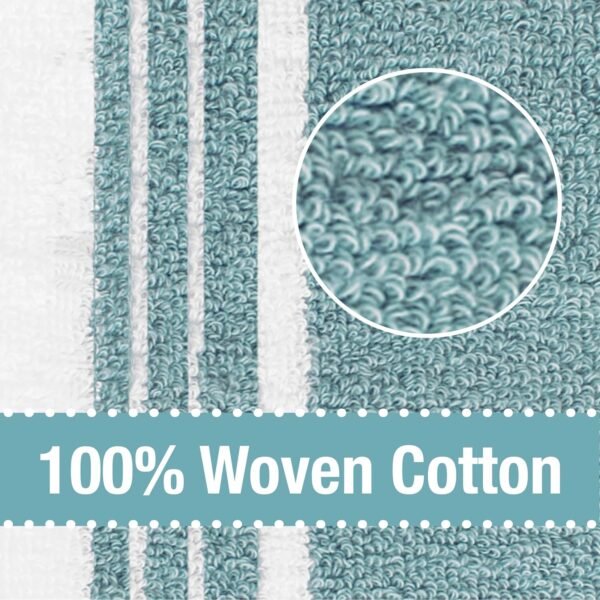 All-Clad Dual-Purpose Kitchen Towels: Highly Absorbent, Super Soft Long Lasting - 100% Cotton, 17"x30" Dish Towels for Cleaning & Drying Dishes, Pans, Glassware, or Countertops, (3-Pack), Rainfall - Image 2