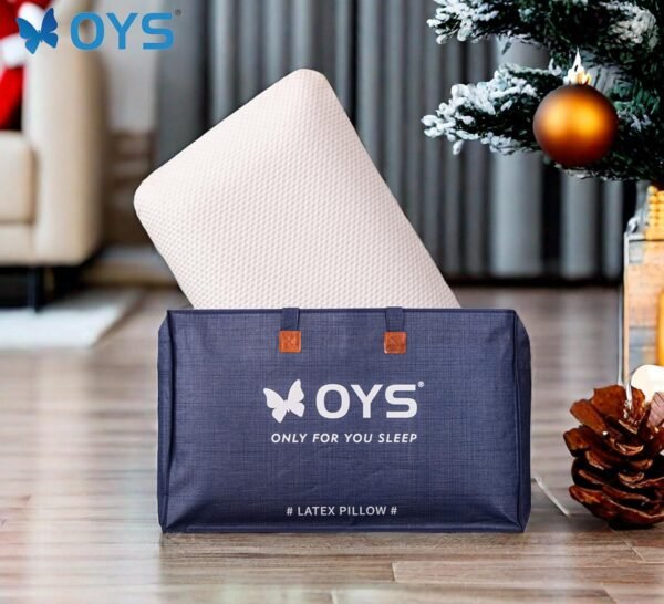 OYS Organic Talalay Latex Pillows for Sleeping Natural Latex Foam Pillows Bed Firm Latex Pillows for Back and Back Sleepers Beautifully Packaged Best Gift （Queen Size ，27.5" x 15.7"） - Image 5