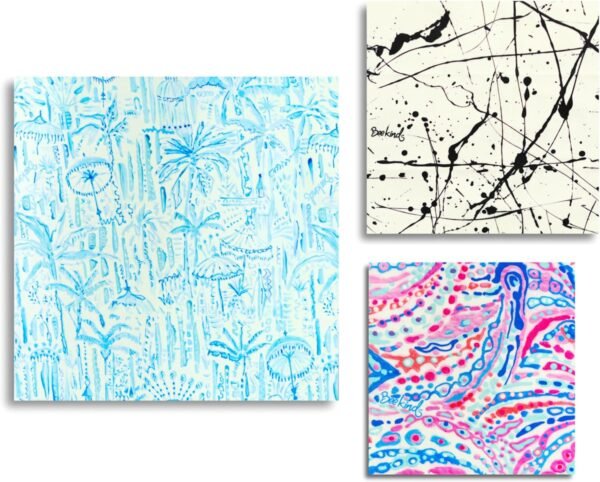 Bee Kind® Beeswax Food Wrap - 3 Pack (S,M,L) - Handmade in Canada - Handpainted Designs - Premium Quality (Arctic) - Image 2