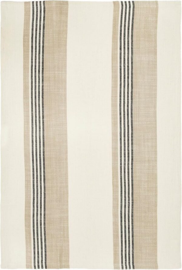 Creative Co-Op Tan & Grey Striped Cotton Tea Towels (Set of 3 Pieces) - Image 7
