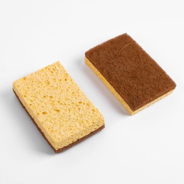 | Eco Dishwashing Kitchen Sponge Set 14 Pack | Coconut Fibres & Natural Cellulose | Eco-Friendly & Sustainable - Image 2