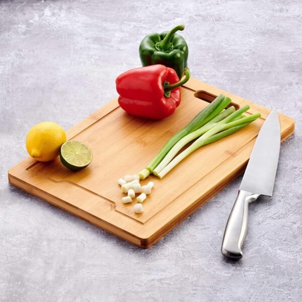Kitchen Utensils kitchen Bamboo Cutting Board With 3 PCS Cookware Utensil Set - Image 2