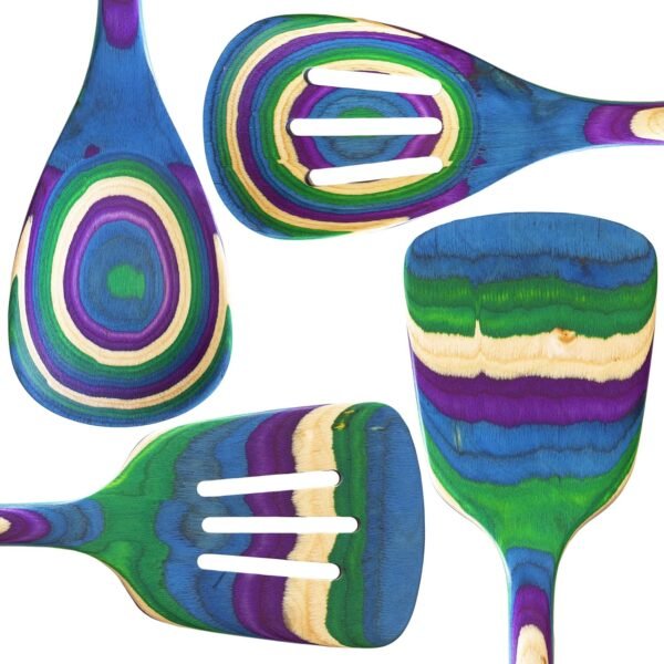 Baltique Mumbai Collection 4 Piece Cooking Utensil Set, Safe for Nonstick - Image 4