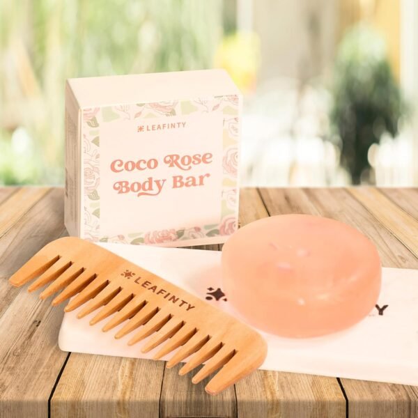 Bath Set for Women Christmas Beauty Spa Relaxation Kit: Includes Rice Shampoo Bar, Body Wash Bar, Soap Bar Holder, Wide-Tooth Hair Comb, and Microfiber Hair Towel – Perfect Bath Xmas Gifts for Women - Image 7