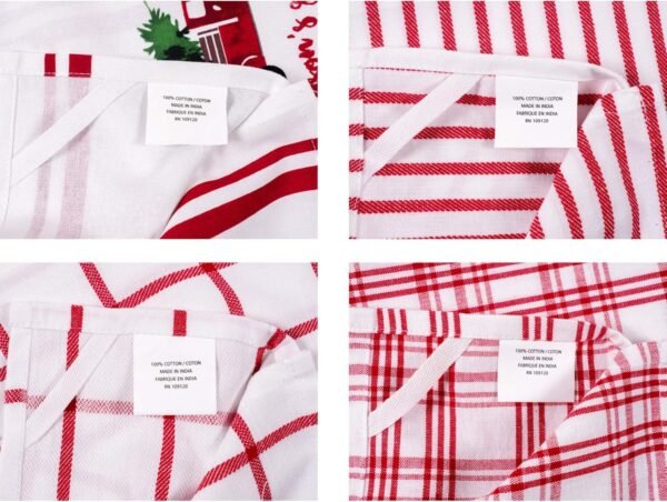 KAF Home Pantry Kitchen Holiday Dish Towel Set of 4, 100-Percent Cotton, 18 x 28-inch (Vintage Red Christmas Truck) - Image 6