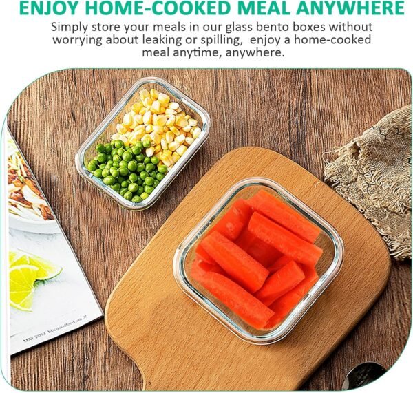KOMUEE 24 Pieces Glass Food Storage Containers Set,Glass Meal Prep Containers-Stackable Airtight Glass Storage Containers with lids,Freezer to Oven Safe,Gray - Image 5