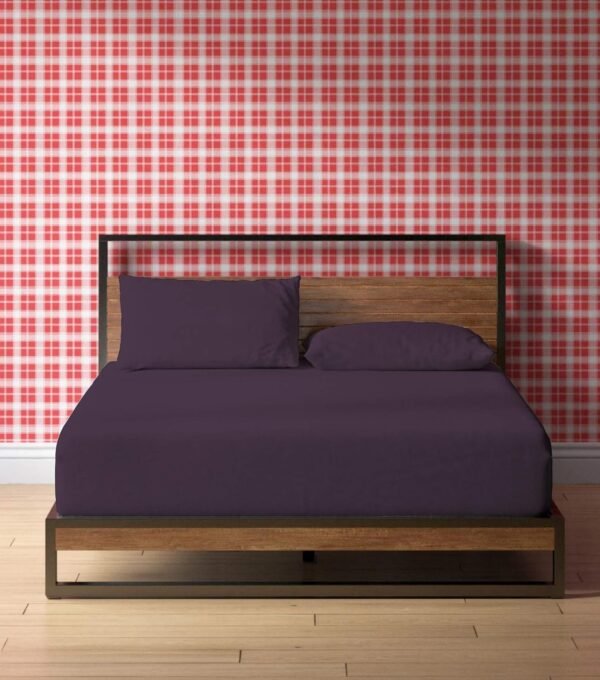 Extra-Deep-Pocket 100% Organic Cotton Bed Sheets |Queen, Plum| - Organic Sheets - 1000-Thread-Count Organic Cotton Sateen Sheets - 24-Inch Deep-Pocket Organic Certified Cotton-Sheets - Image 2