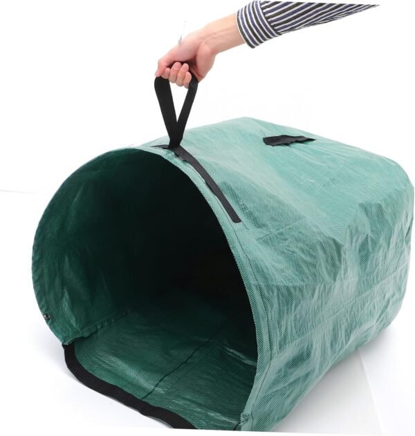 Trash Bucket Trash Compactor Bags Compost Bin Outdoor Garbage Can Outdoor Trash Can Kitchen Small Garbage Can Portable Foldable Garden Bag Garbage Bin Trash Cans Compost Bags Green - Image 7