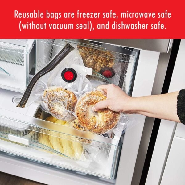 ZWILLING Fresh & Save Vacuum Sealer Machine Starter Set with Airtight Food Storage Container Glass, Sous Vide Bags, Meal Prep - Image 9