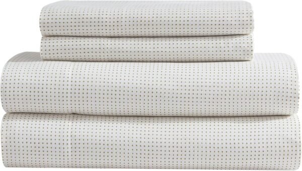 MARIMEKKO - King Sheets, Organic Cotton Bedding Set, Luxuriously Soft & Smooth Home Decor, GOTS Certified (Muru Beige, King)