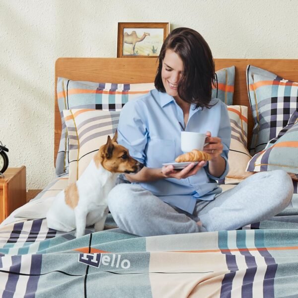 IM HOME Queen Size 4 Piece Sheet Set Organic Cotton Super Soft Luxury Bedding Sets with Deep Pocket - Wrinkle, Fade, Stain Resistant Oeko-Tex Bed Sheet Set - Image 6