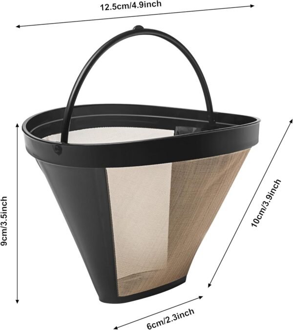 Reusable #4 Cone Coffee Filter Basket for Cuisinart Coffee Makers Cuisinart Coffee Accessories - 1 Pack Permanent Replacement for Cuisinart Coffee Brewers - Image 3