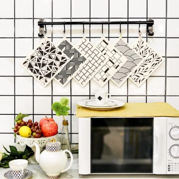 Morigins Swedish Dishcloths for Kitchen 6 Pack Black Minimalist Cellulose Sponge Cloths Non Scratch Reusable Paper Towels No Odor, Biodegradable and Reusable Kitchen Dish Rags (Minimalist) - Image 6