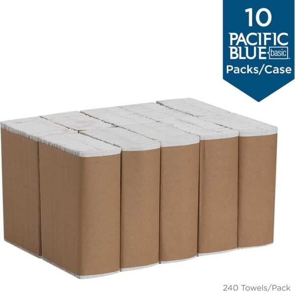 Georgia-Pacific Pacific Blue Basic, C-Fold Paper Towels (previously branded Acclaim) by GP PRO,White,20603,240 towels per pack,10 packs per case - Image 4