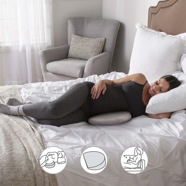 Boppy Pregnancy Pillow Wedge with Organic Cotton Cover, Biscotti, Belly Support Maternity Wedge, Firm Pregnancy Wedge Pillow for Pregnancy from Line of Pregnancy Pillows for Sleeping - Image 3