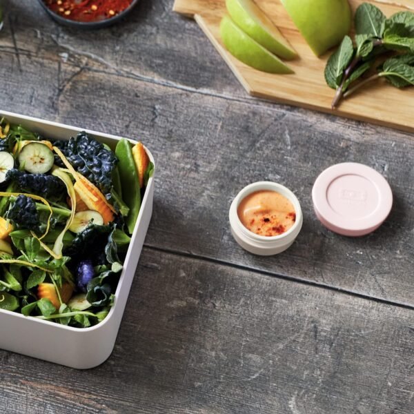 monbento - Lunch Box Sauce Container MB Temple M Natural - Tiny Leak-Proof Container - Reusable - For Work Lunch Packing - Suitable for Bento Box MB Original & MB Square - Pink - Image 4