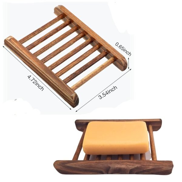 Pack of 2 - Organic Turmeric Face and Body Soap Bar, Vitamin C, Palm Oil, Olive Oil, Turmeric Oil, Turmeric Powder, with 1 Bamboo Wooden Soap Dish Tray - Birthday, Housewarming, Wedding Gift - Image 7