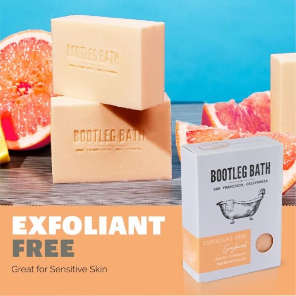 Greyhound Natural Moisturizing Bar Soap with Sea Buckthorn Oil, Grapefruit & Bergamot, Cruelty Free Bar Soap for Men and Women, Eco Friendly, Handcrafted in USA 4.4 oz bar - Image 2