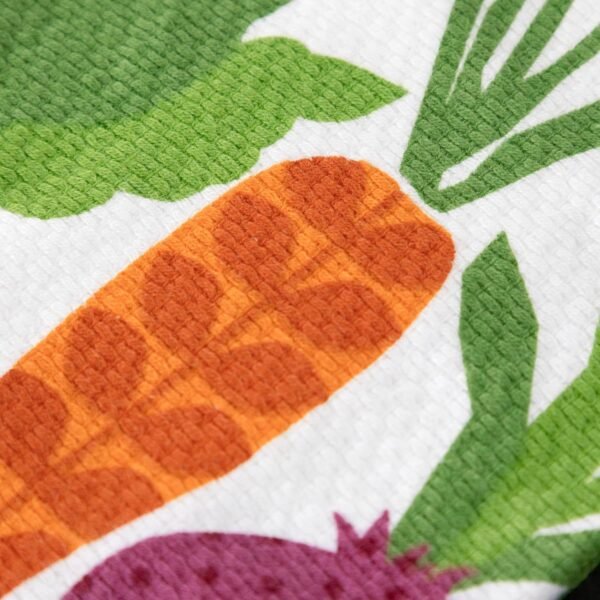 T-fal Textiles Double Sided Print Woven Cotton Kitchen Dish Towel Set, 2-pack, 16" x 26", Veggie Print - Image 3