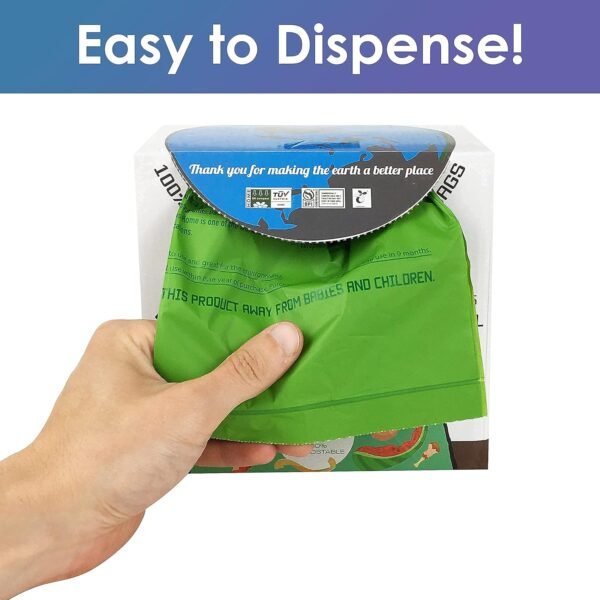 Cacus 100% Compostable Trash Bags, 13 Gallon/49.2L, 80 Count, Heavy Duty 0.90 Mils Thickness, Tall Kitchen Trash Bags, Food Waste Bags, US BPI ASTM D6400 and Europe OK Compost Home Certified - Image 2