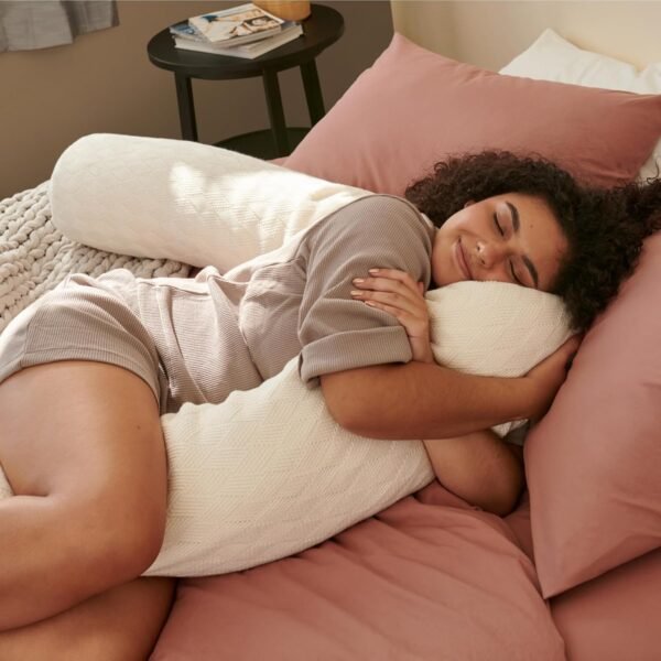 Bearaby Body Pillow - Full Body Pillows for Adults, Pregnancy Pillow - Made from Natural Rubber Foam and Organic Cotton